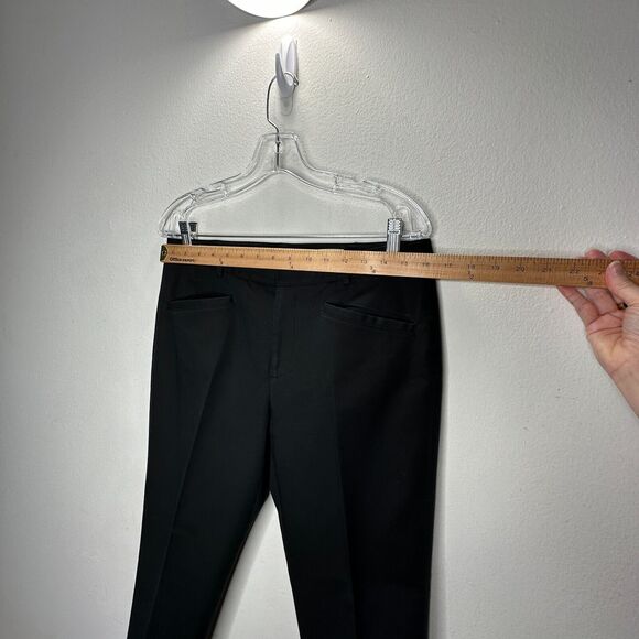 Club Monaco Jet Black Pressed Front Crease Straight Leg Trouser Pant Pockets 8 - Picture 9 of 10